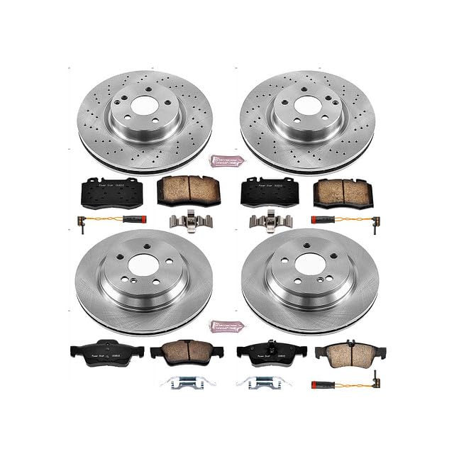 Power Stop Autospecialty KOE6751 Front and Rear Replacement Brake Kit-OE Brake Rotors & Ceramic Brake Pads For Mercedes-Benz SL500 2003 [Model Specific]