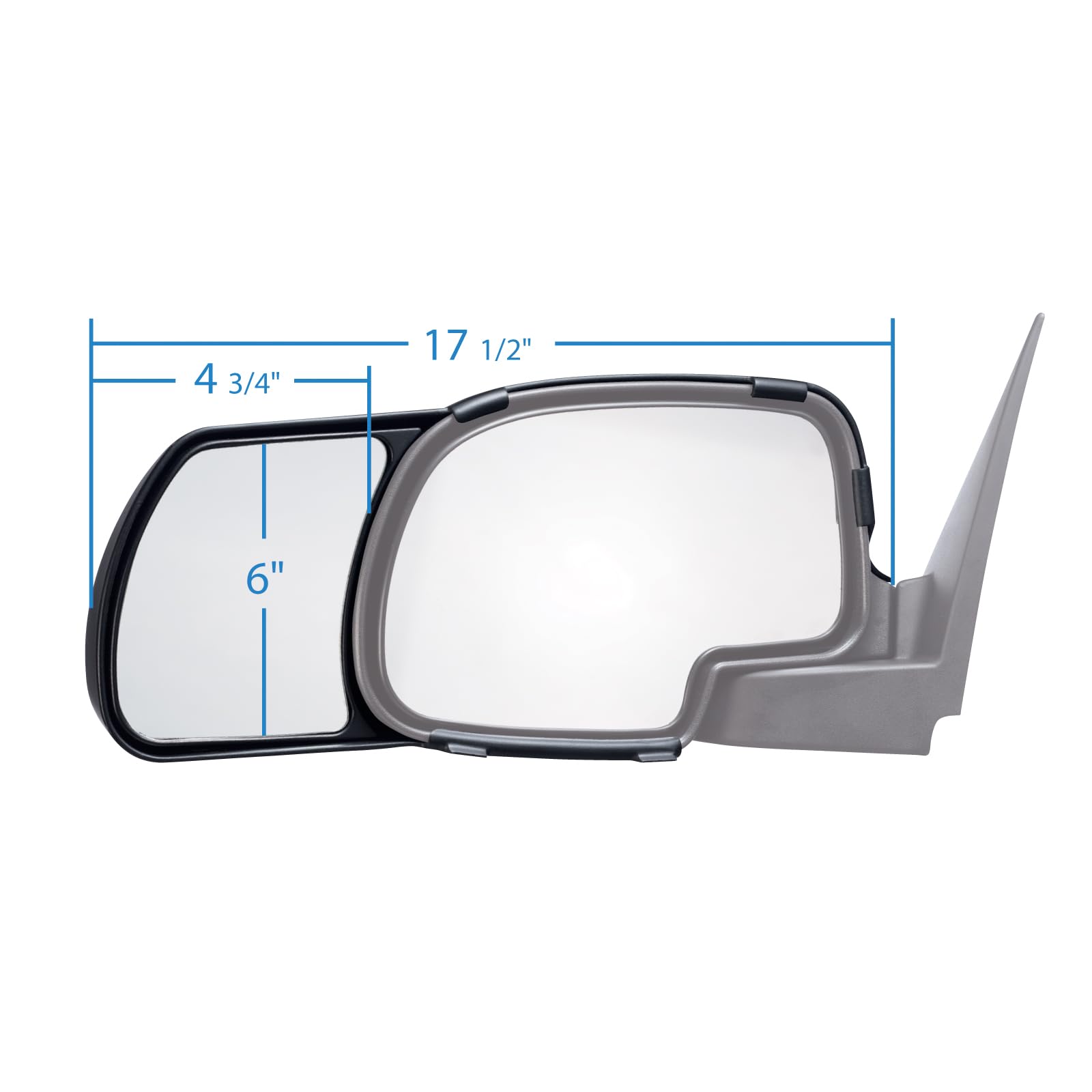 K SOURCE 80800 Snap & Zap Custom Fit Towing Mirror for 1999-2006 Silverado, Sierra, 2000-2006 Surburban, Tahoe, Thaoe XI, Yukon, Yukon XI, 2002-2006 Avalanche, 2003-2006 Yukon, 2007 Silverado, Sierra, Pickups, Patented
