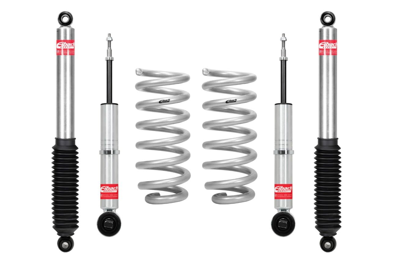 Eibach PRO-TRUCK-LIFT Suspension Lift Kit, 2-1/2 in Front Lift, 0 to 1-1/2 in Rear Lift, Shocks/Springs, compatible with GM Fullsize Truck 2014-18, Kit