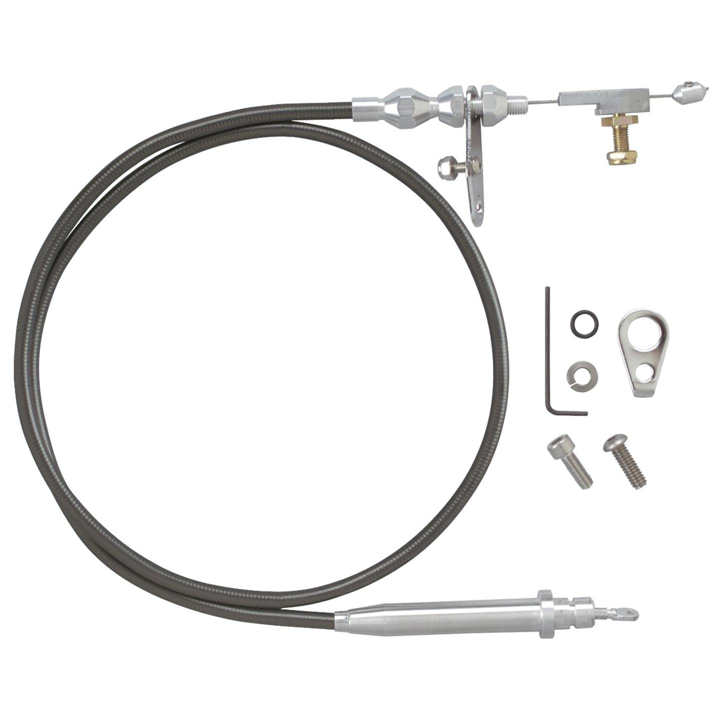 Polished Tuned-Port 350 Kickdown Cable Lokar Performance Products Black Housing KDP-2350TPU