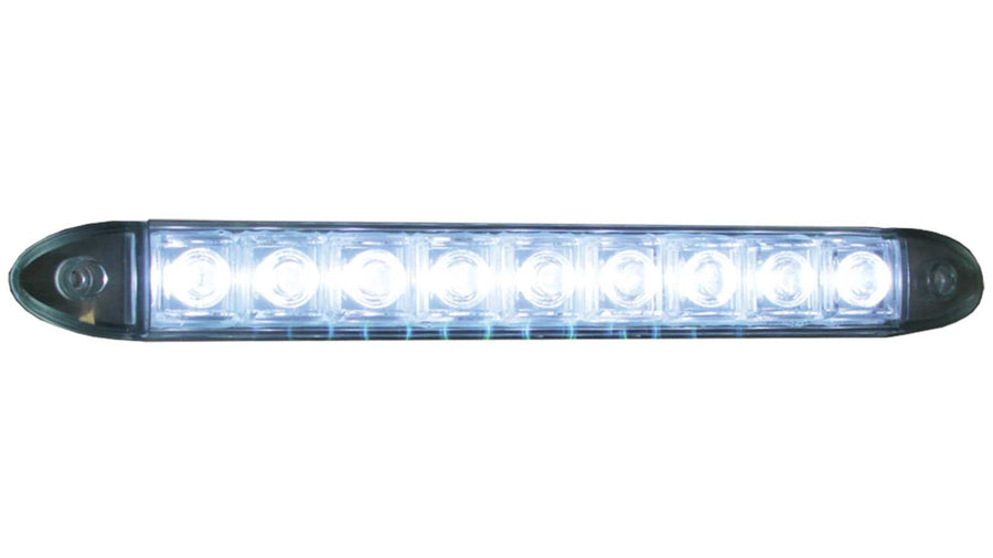 T-H Marine LED Flexible Light Bar | Waterproof Light Bar for Boat T-Top or Curved Surfaces | 9 Bright LEDs - White