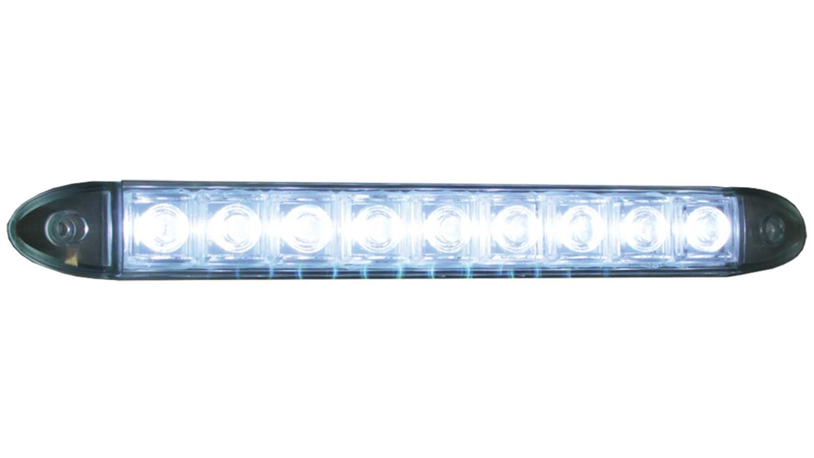 T-H Marine LED Flexible Light Bar | Waterproof Light Bar for Boat T-Top or Curved Surfaces | 9 Bright LEDs - White