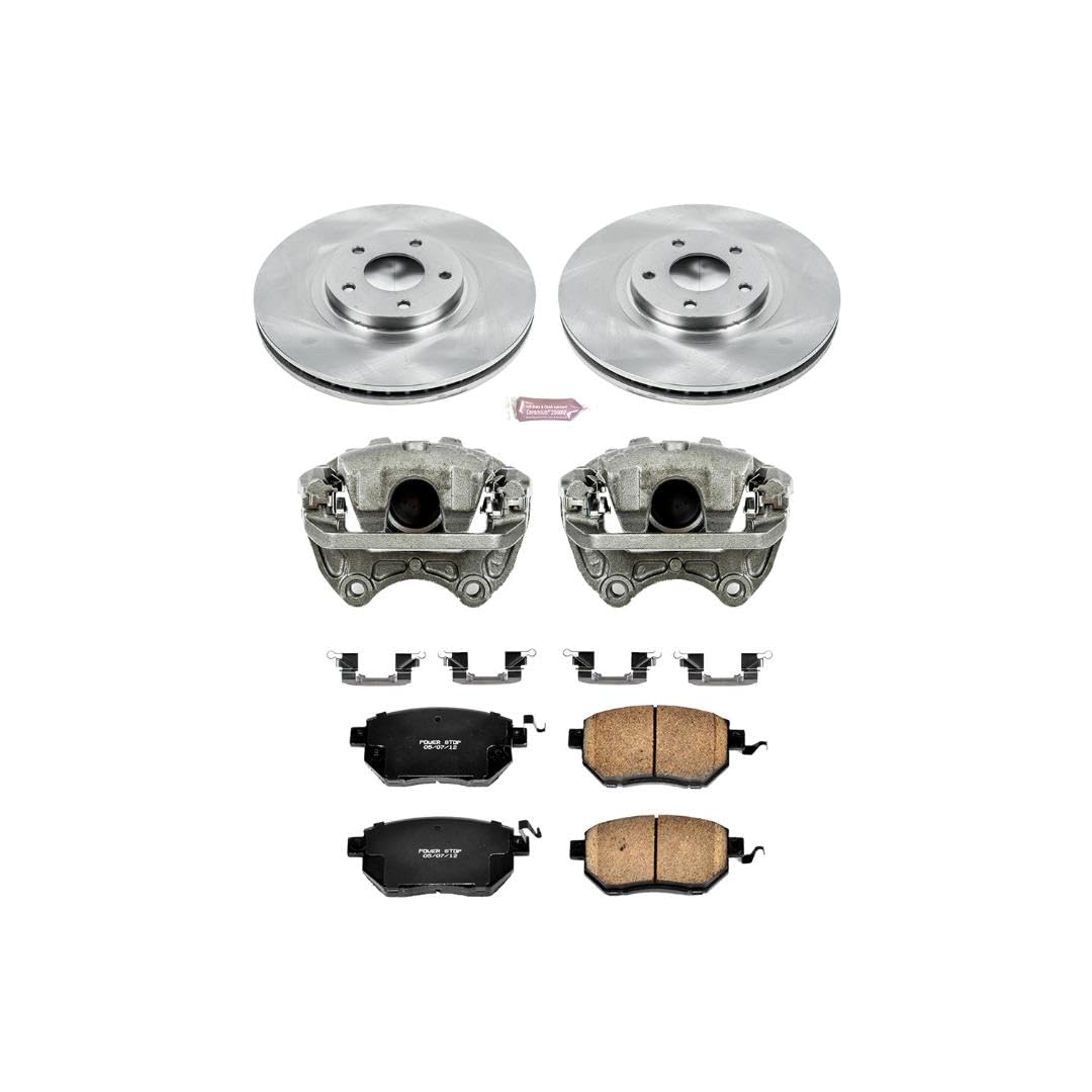 Power Stop KCOE091 1-Click OE Replacement Brake Kit with Calipers For Nissan Maxima Autospecialty 2004-2006 [Model Specific]