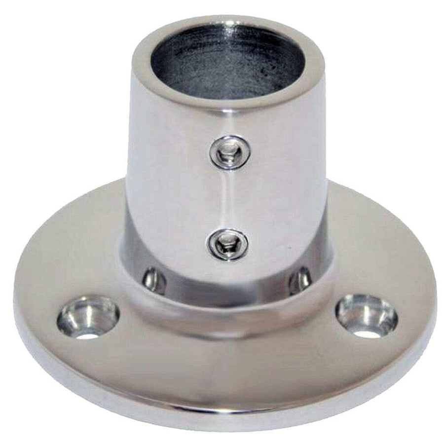 90° Round Base Whitecap SS Rail Fitting O.D. 1"