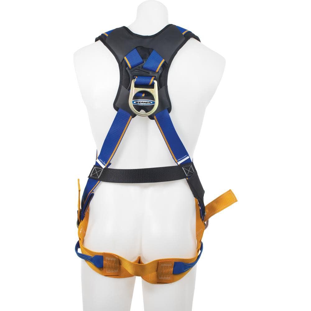 H232002 Werner Blue Armor 1000 Positioning Harness, Tongue Buckle Legs (M/L)