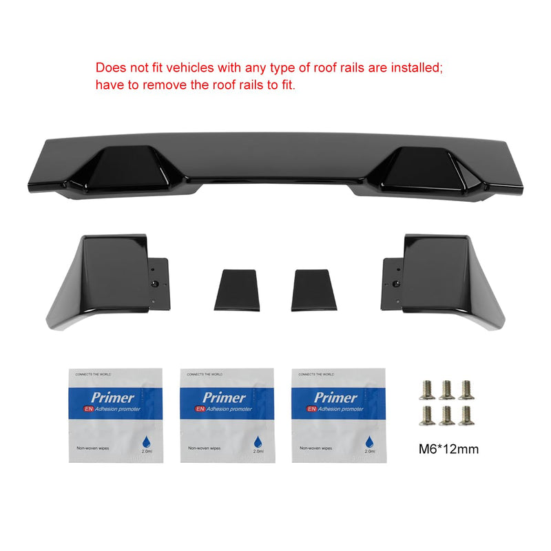 Glossy Black ABS Cab Roof Spoiler Spec-D Tuning for 2009-2014 Ford F150 Models
