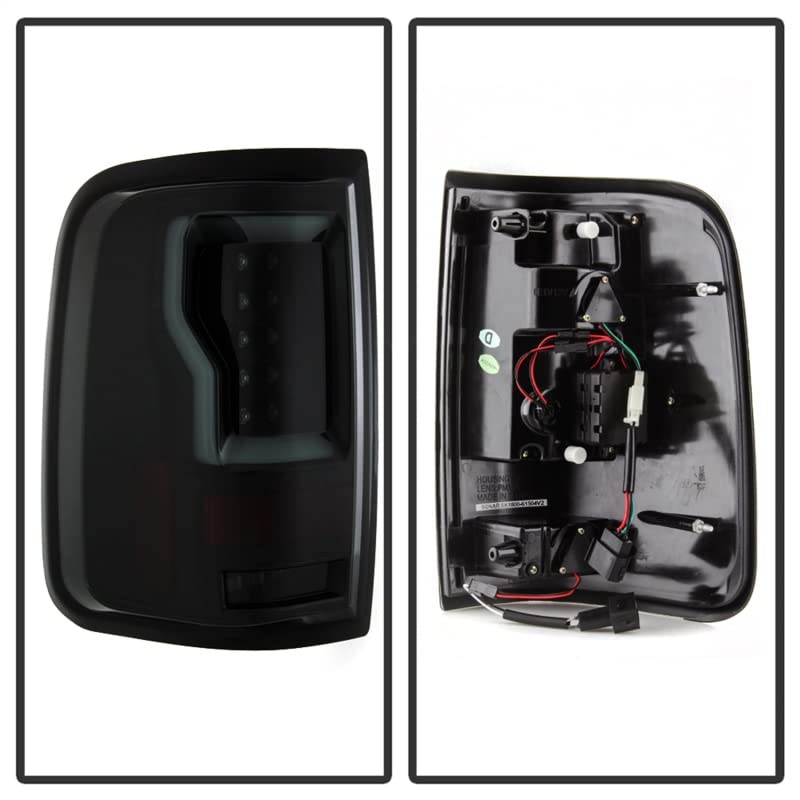 Ford F150 Spyder Auto 5084187 Styleside 04-08 (Not Fit Heritage & SVT) Version 2 Light Bar LED Tail Lights - Black Smoke
