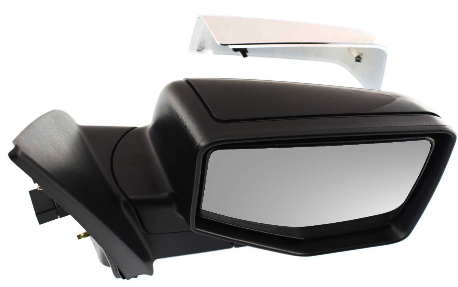 Power Mirror for Ford Explorer GO-PARTS 2006-2010, Right (Passenger) Side, Manual Folding, Non-Heated, Chrome/Paintable, 2 Caps, with Puddle Light, Replacement 2007 2008 2009