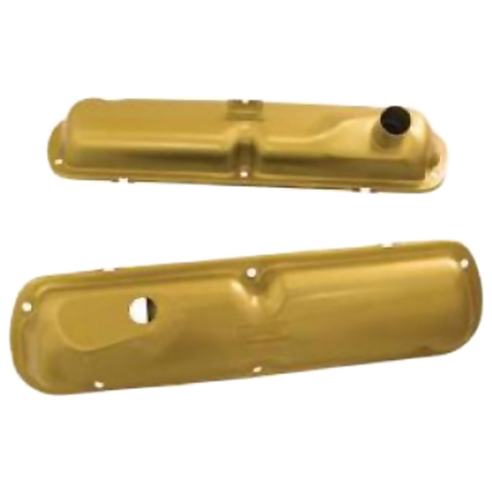 Gold Painted Scott Drake Valve Covers Compatible with 1964-1965 Ford Mustang, Model C5ZZ-6A582-G