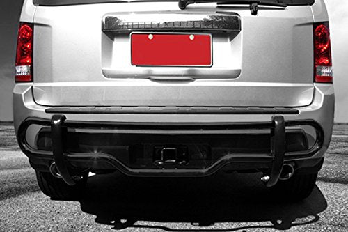 Rear Bumper Guard Black Horse Double Tube Black Compatible with 2009-2015 Honda Pilot-8HO5A