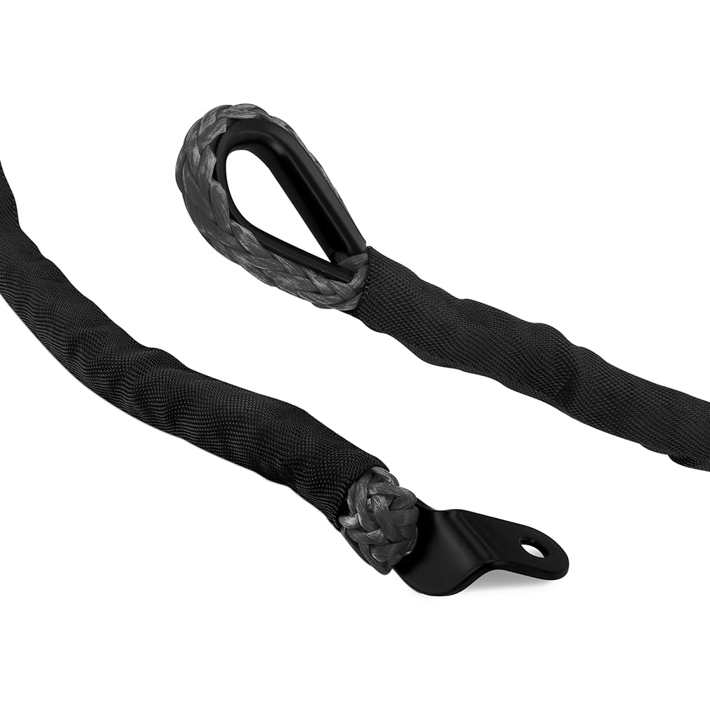 Off-Road Borne Replacement Synthetic Winch Rope 3/8" x 85ft Black