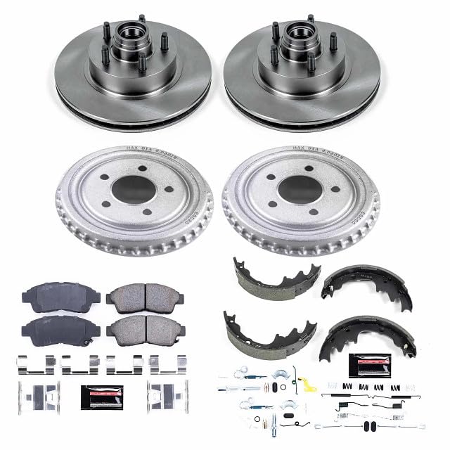 Power Stop Autospecialty KOE15151DK Front and Rear Replacement Brake Kit-OE Brake Drums & Ceramic Brake Pads For Ford Ranger, Mazda B2300, Mazda B, Mazda B, Mazda B3000, Mazda B4000 [Model Specific]
