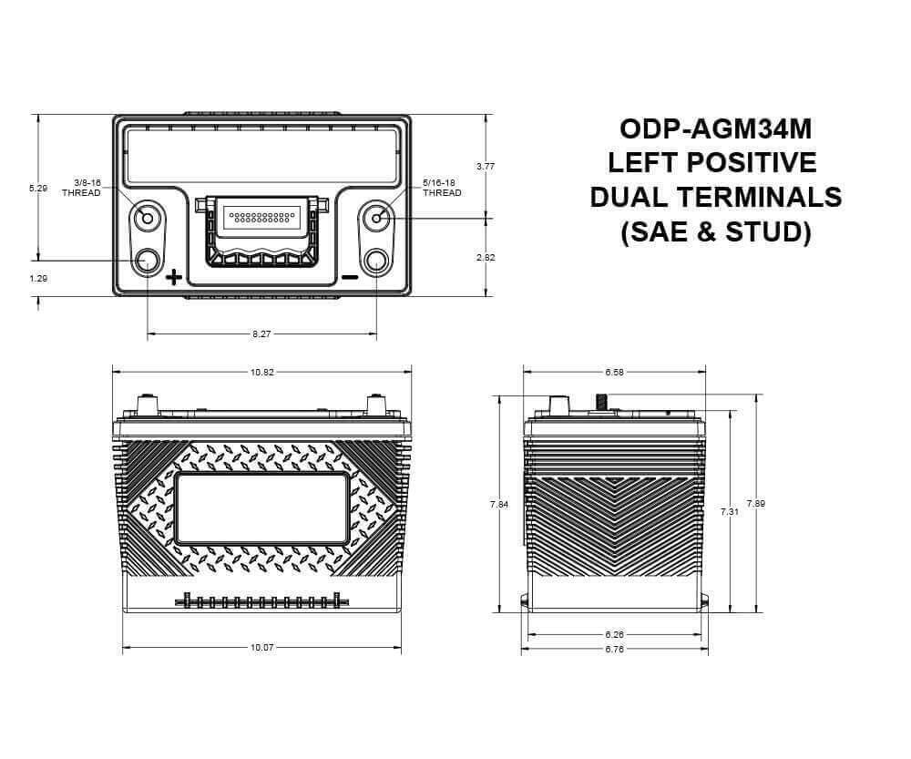 Marine ODYSSEY Thunder Dual Purpose Trolling Battery