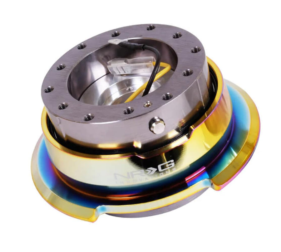 6 Hole Steering Wheel Gun Metal Neo Chrome Quick Release Hub Adapter NRG Innovations, Gen 2.8 SRK-280GM-MC