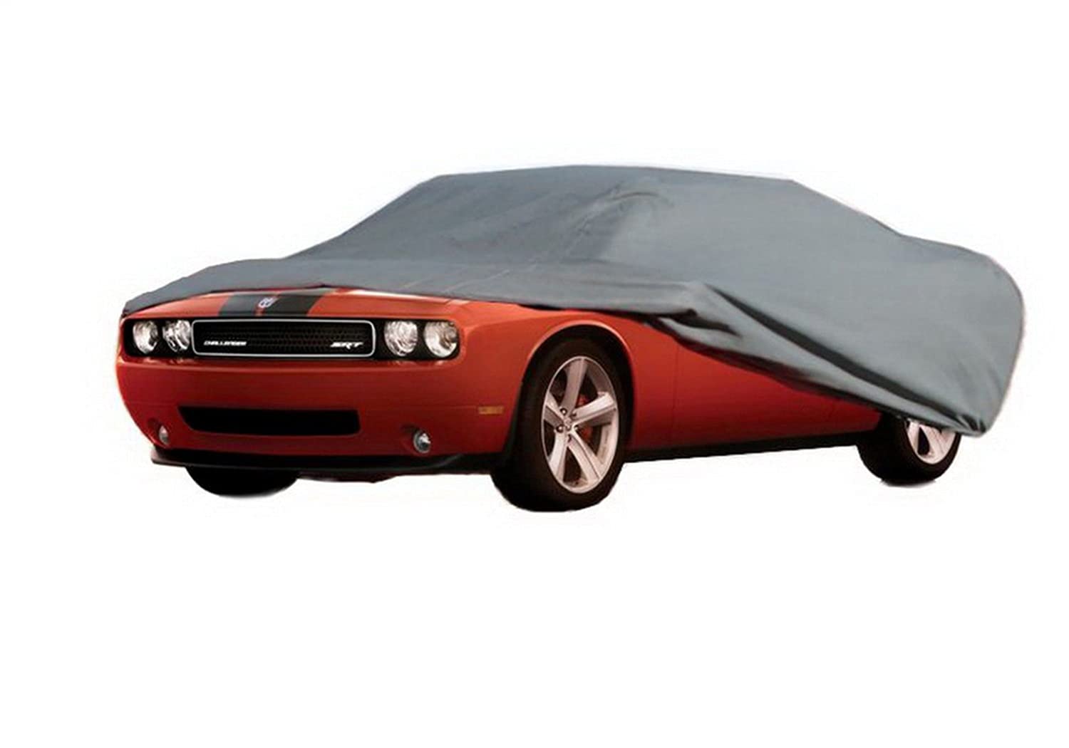 RAMPAGE PRODUCTS Vehicle Cover Custom for Dodge Challenger | Lock, Cable & Storage Bag, 4-Layer, Breathable, Grey | 1500 | Fits 2008-2025 Dodge Charger