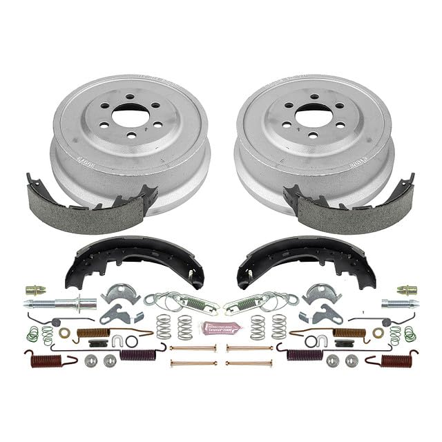 Power Stop KOE15343DK Rear Replacement Brake Kit-OE Brake Drums & Ceramic Brake Pads For Dodge Dakota 2000-2002, Dodge Durango 1998-2002 [Model Specific]