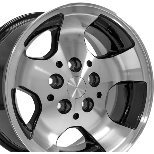 Black Machined Wheel OE Wheels LLC JP08-15080-5450-25MB Painted (15 x 8. inches /5 x 114 mm, 25 mm Offset)