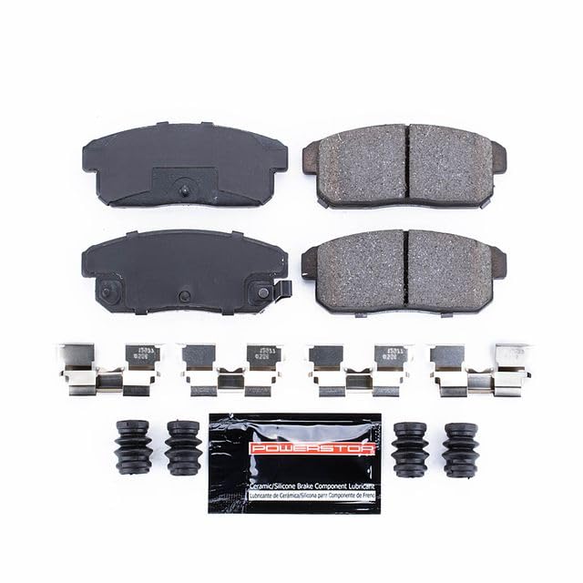 Power Stop Z23-900 Z23 Evolution Sport Carbon Fiber Infused Ceramic Brake Pads with Hardware For INFINITI G20, INFINITI I30, INFINITI I35, Nissan Maxima, Nissan Sentra [Model Specific]