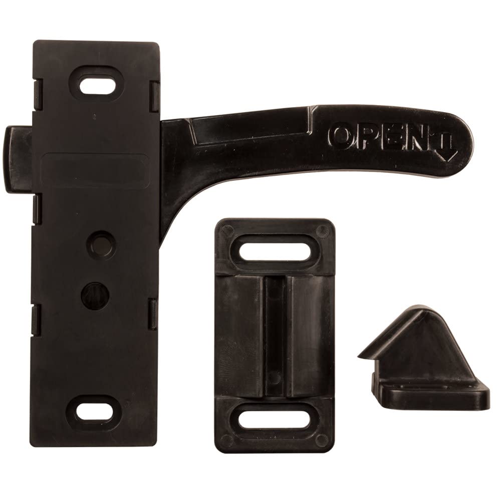 Bi-Directional JR Products 06-11865 Black Screen Door Latch