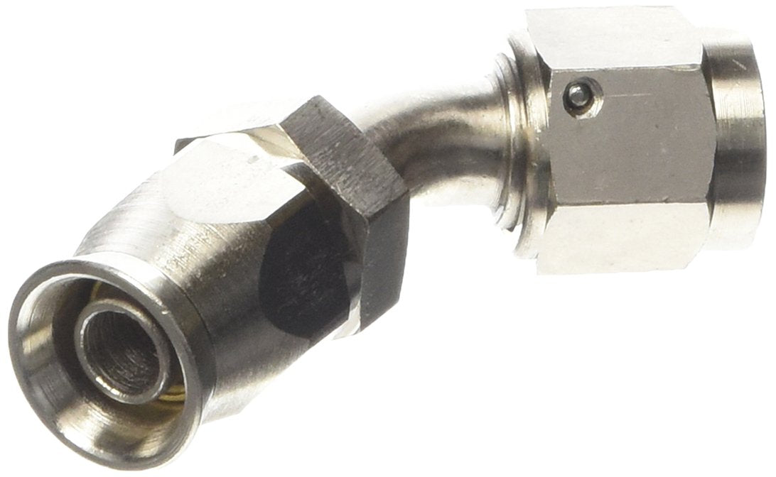 620411 RUSSELL -6 AN Endura Powerflex Power Steering 45 Degree Hose End