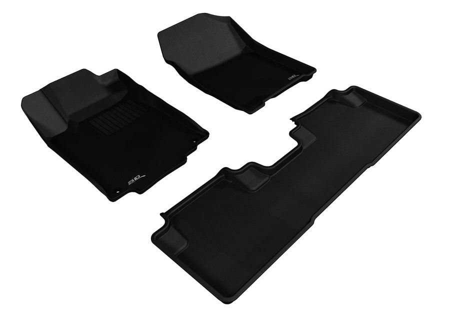 Kagu Floor Mat (Black) 3D MAXpider Custom Fit Compatible with Honda CR-V 2012-2016 - Full Set