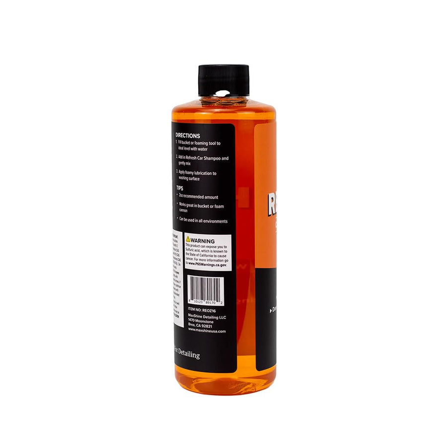 Maxshine REOZ16 Car Wash Shampoo, 16oz, White, Grape Scent | pH Neutral, Foaming, Biodegradable | Spot-Free, Streak-Free Finish, Safe for All Surfaces