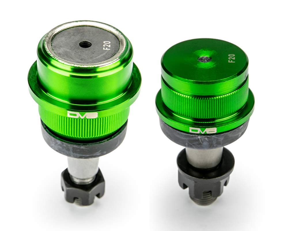 Upgraded DV8 Offroad Ball Joint Set for 2007-2018 Jeep Wrangler JK | Fits Dana 30 or Dana 44 Axles | Greaseable Fittings | Grooved Housing Spines | Includes (2) Upper & Lower Ball Joints
