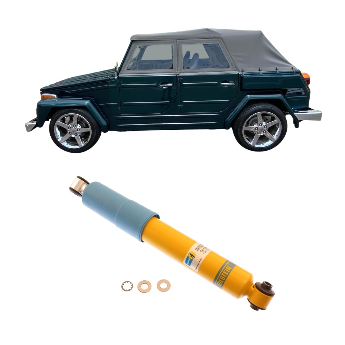 B8 Performance Plus Bilstein 24-000345 Shock Absorber Dropped Height Depends On Lowering Spring Used