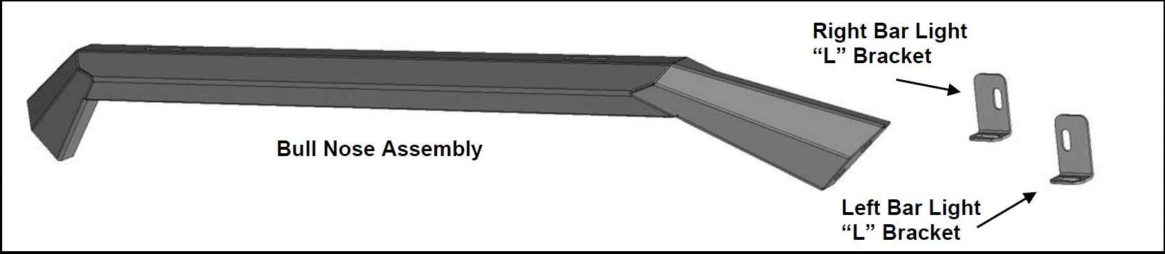 Armour II Black Horse Heavy Duty Front Bumper Bull Nose Only Matte Black Compatible with 2015-2020 Chevrolet Colorado (Excl. ZR2)-AFB-CO20-BN