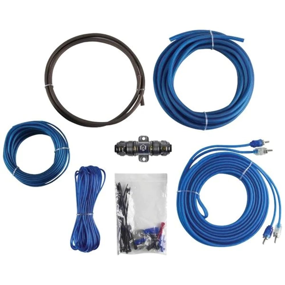 Bulk Raptor R2AK8 Series 8 Gauge R2 Amp Installation Kit - Blue