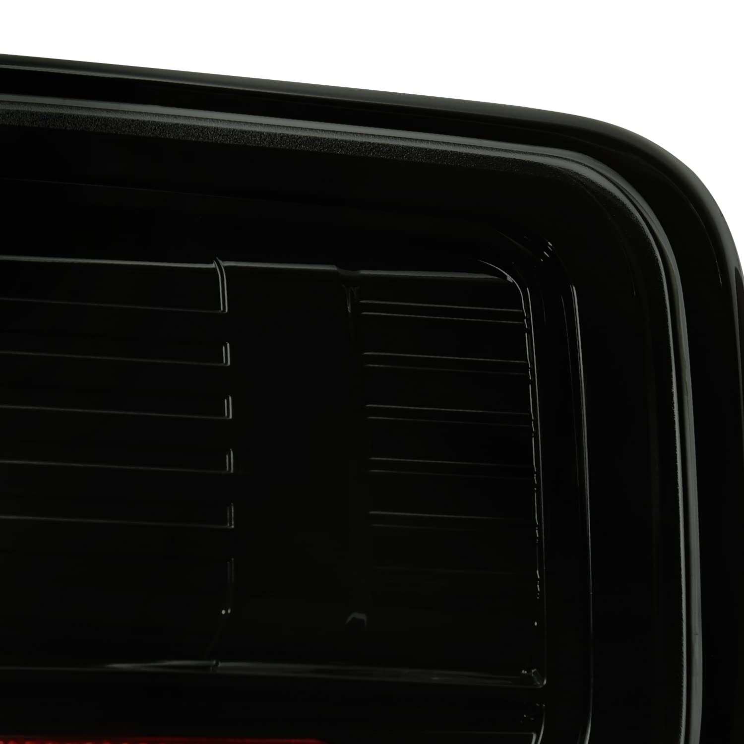 Glossy Black Smoke Tail Lights w/LED Bar SPEC-D TUNING Compatible with 2009-2014 Ford F150, Left + Right Pair Assembly