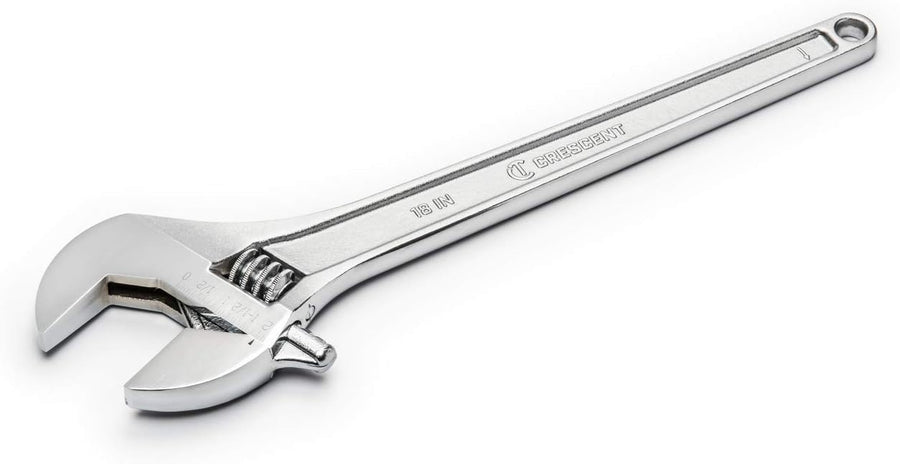 Adjustable Crescent Tapered Handle Wrench - Carded - Home Improvement, Garage & Mechanic Versatile Hand Tool - 18" - AC218VS