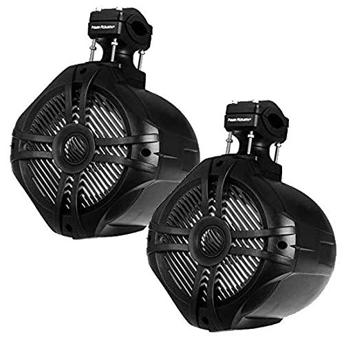 Power Accoustik MWT-65BL LED 6.5" 600W Marine Boat Wake Tower Speakers