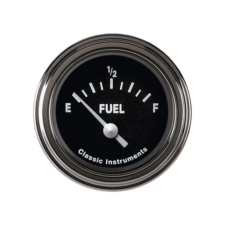 Tetra Classic Instruments TE11BSLF 2-1/8" Fuel Gauge 75-10 Ohm Black
