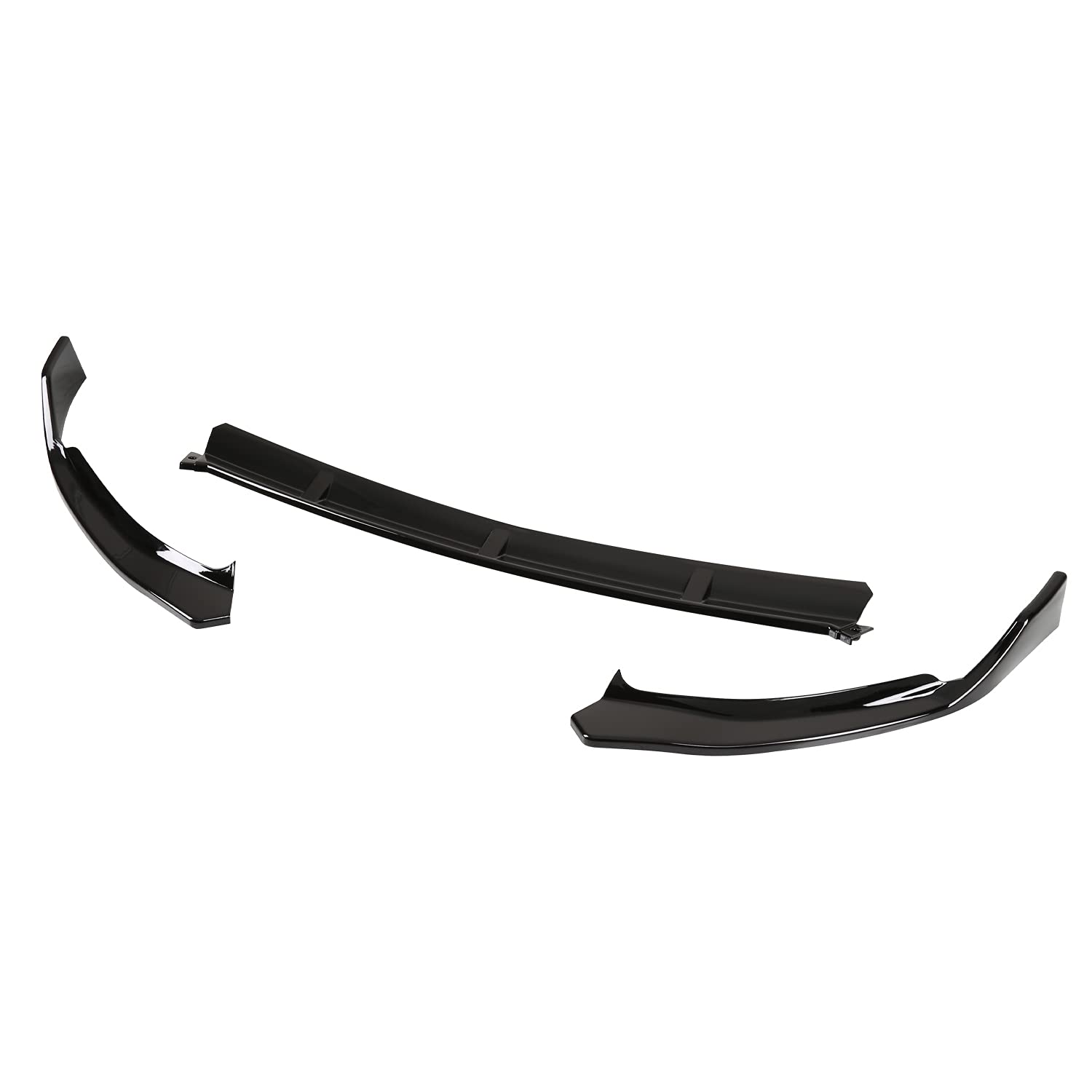 Glossy Black Spec-D Tuning Front Lip Spoiler Splitter Compatible with 2019-2021 Mercedes Benz C-Class W205