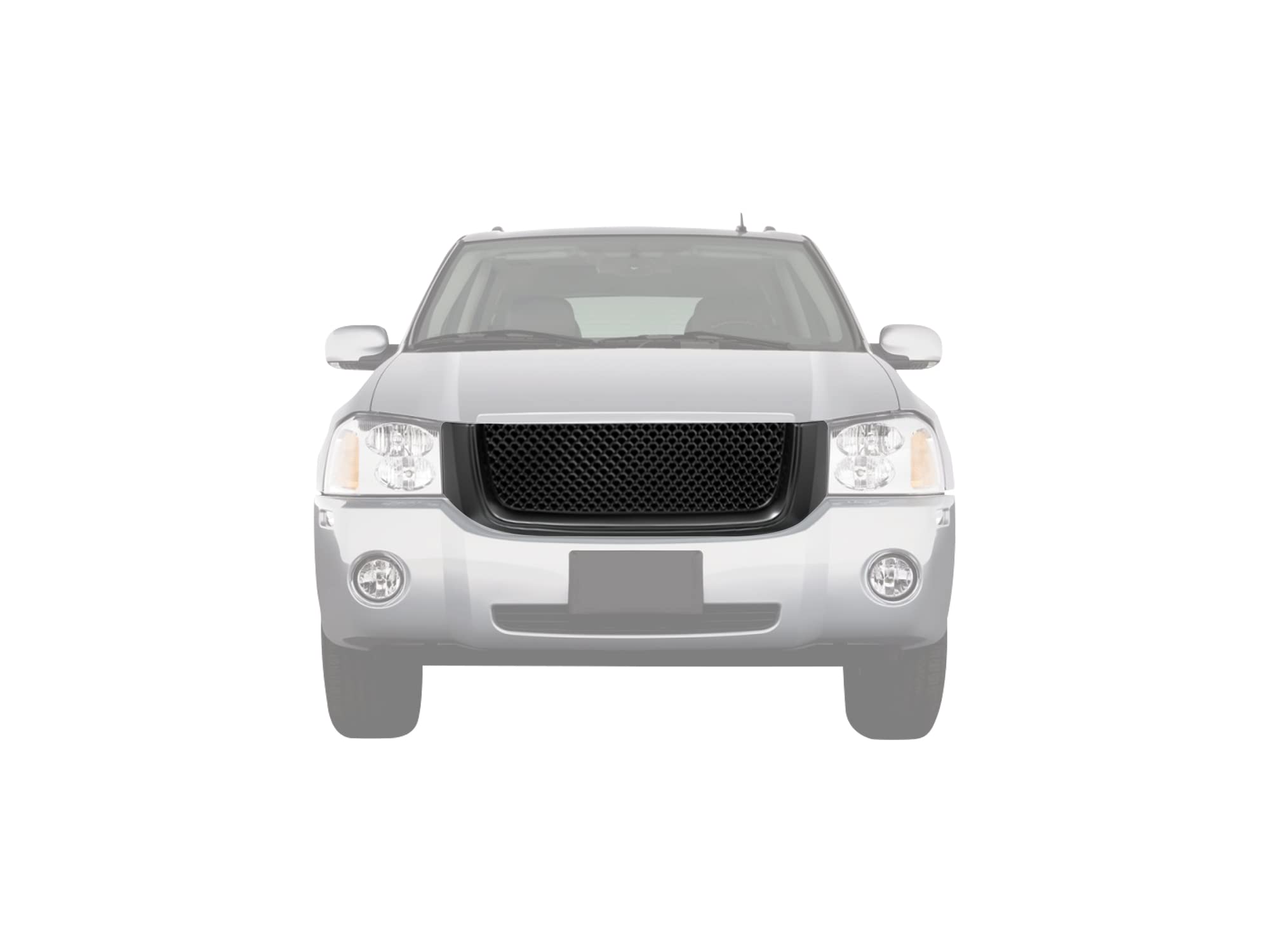 7165663 Armordillo USA Mesh Front Hood Grille - Matte Black Fits 2002-2008 GMC Envoy