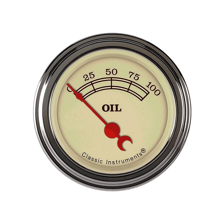 Vintage Classic Instruments VT81SLF 2-1/8" Oil Pressure Gauge