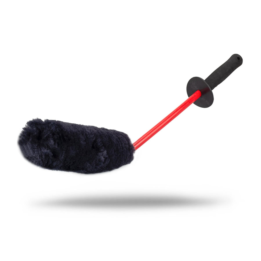 Maxshine Ultimate Wool Wheel Brush Universal – 19-Inch Black Brush with 45° Angle – Gentle, Effective Cleaning for Wheels & Rims – Ideal for Car Detailing & Hard-to-Reach Areas