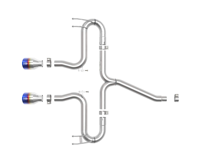 Takeda aFe Power 2-1/2 IN 304 Stainless Steel Axle-Back Exhaust System w/Blue Flame Tips