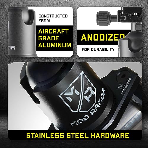 Mob Armor Grip Maxx Combo Direct Mount - Rugged Tablet Holder with Quick Detach System, Adjustable Swivel Ball Head, and Dual Installation Options for Cars, Workspaces, and More