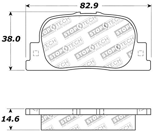 Sport Brake Pads StopTech 309.08350 with Shims and Hardware