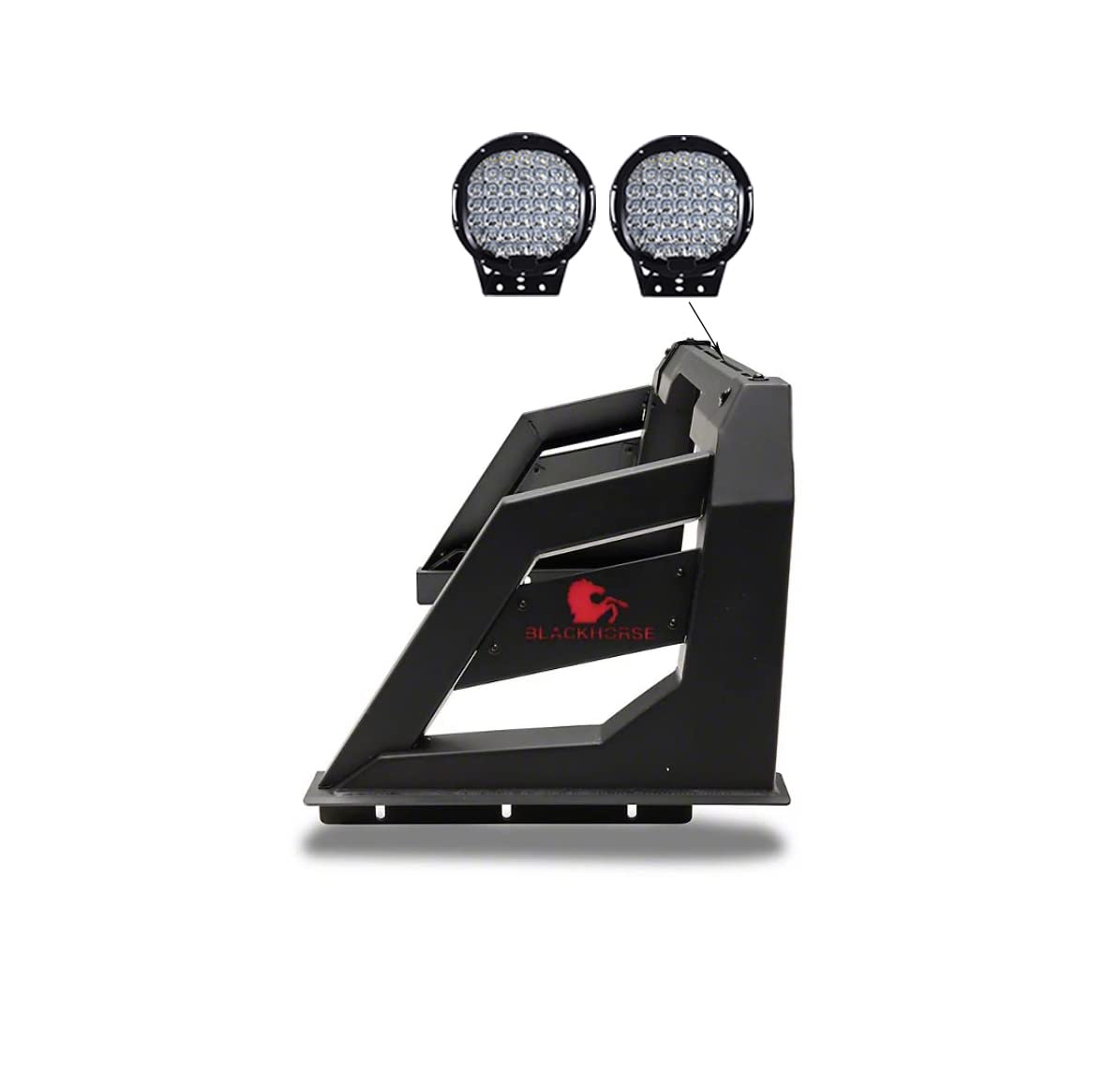 Armour Roll Bar Kit Black Horse for 1/2 Ton Trucks (GMC-Chevrolet-Ford-Dodge) Matte Black RB-AR1B-PL69B