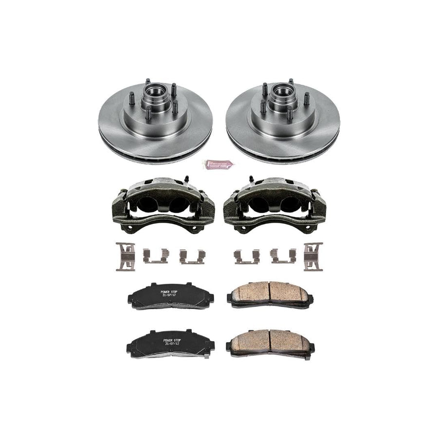 Power Stop KCOE1854 1-Click OE Replacement Brake Kit with Calipers For Explorer, Ranger, Mazda B2300, Mazda B, Mazda B, Mazda B3000, Mazda B4000, Mountaineer [Model Specific]