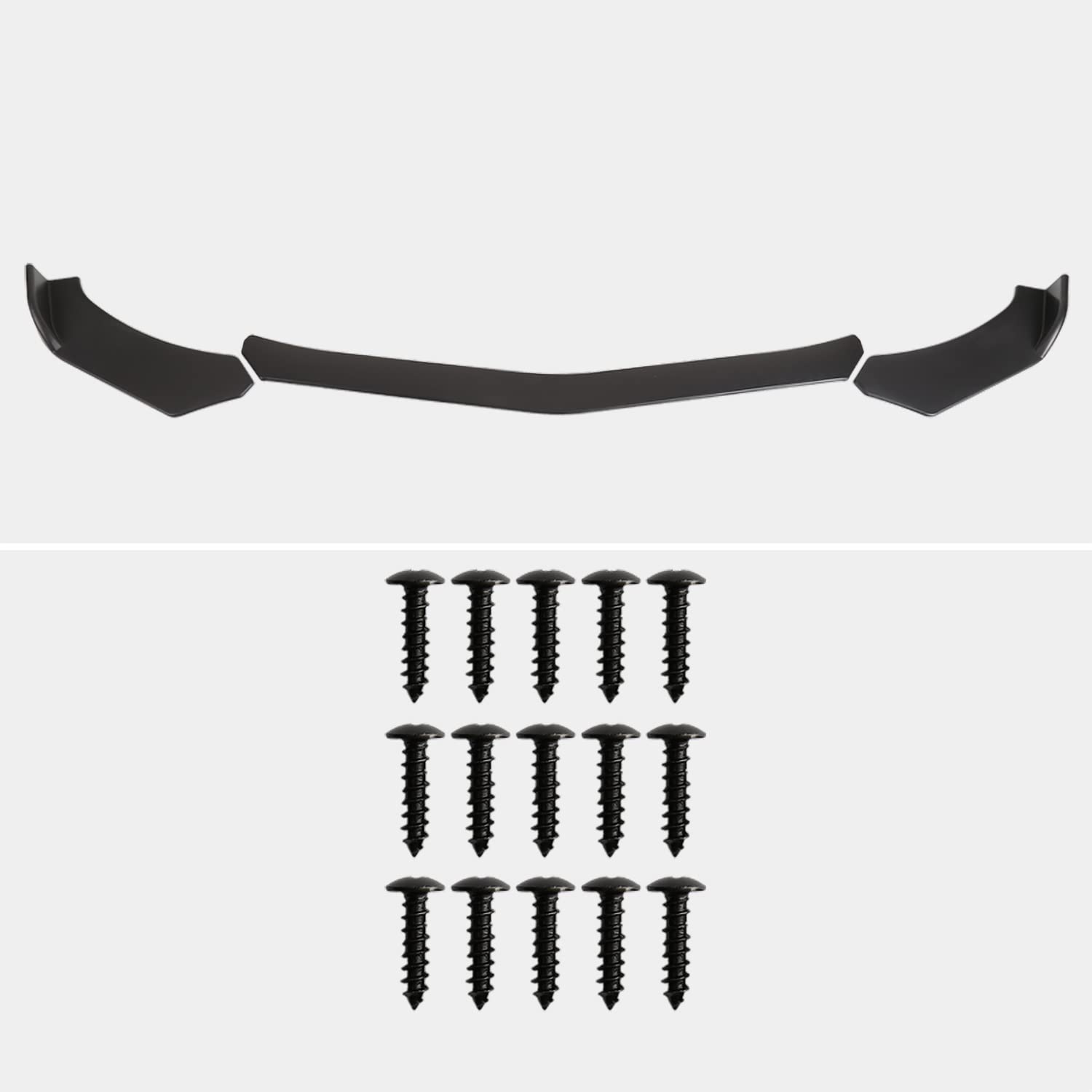 Matte Black Spec-D Tuning Universal Front Bumper Lip Spoiler Splitter Body Kit 3PC