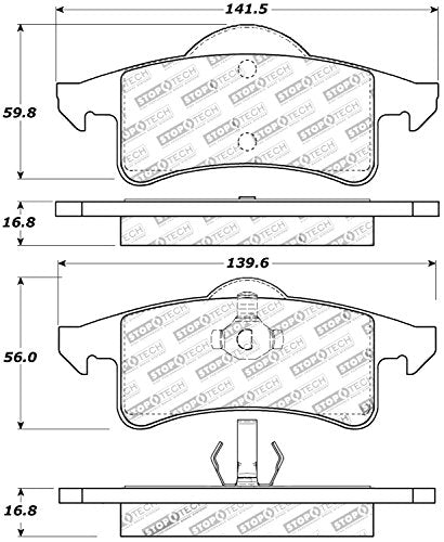 Sport Brake Pads StopTech 309.07910 with Shims and Hardware