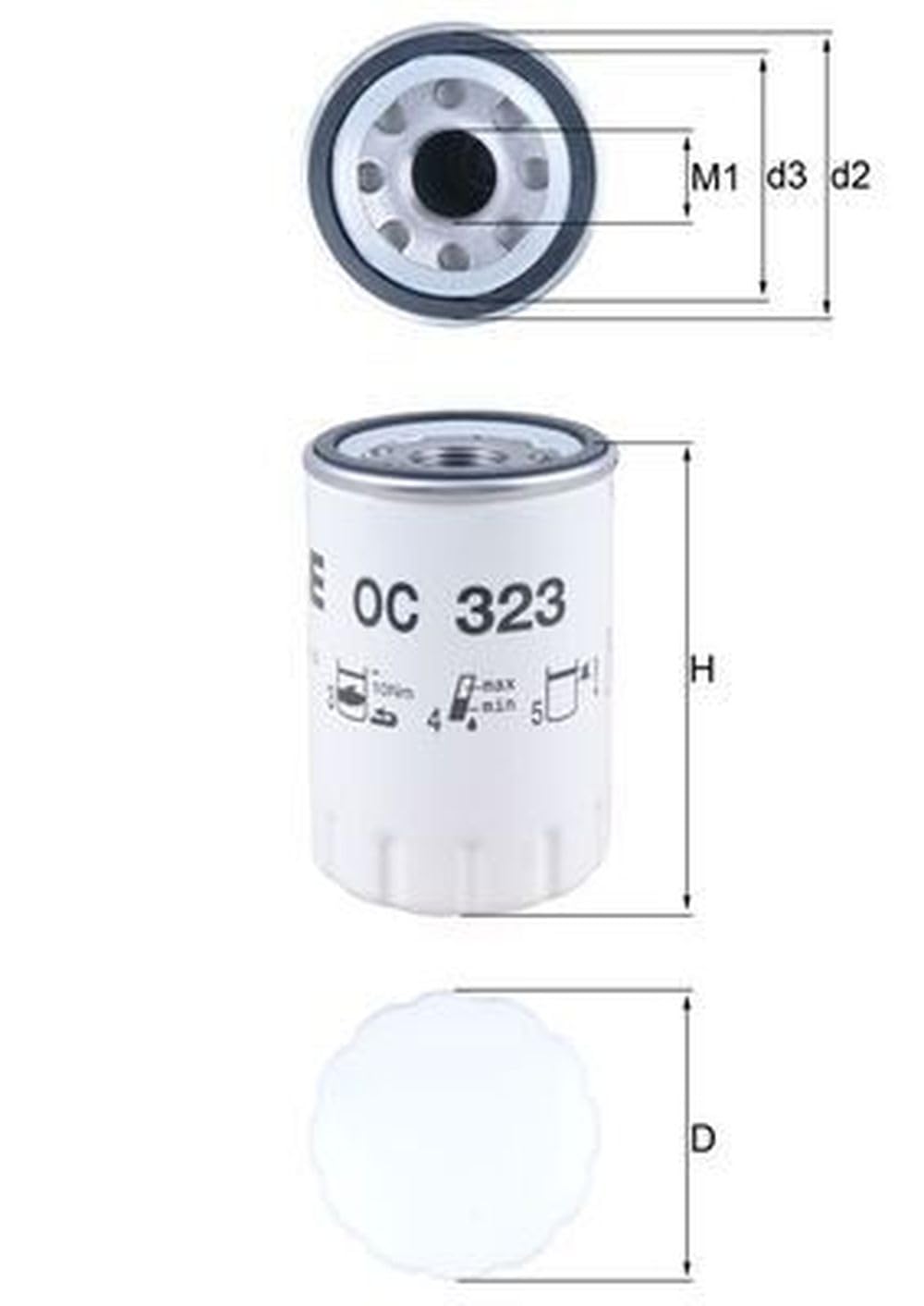 Oil Filter MAHLE OC 323