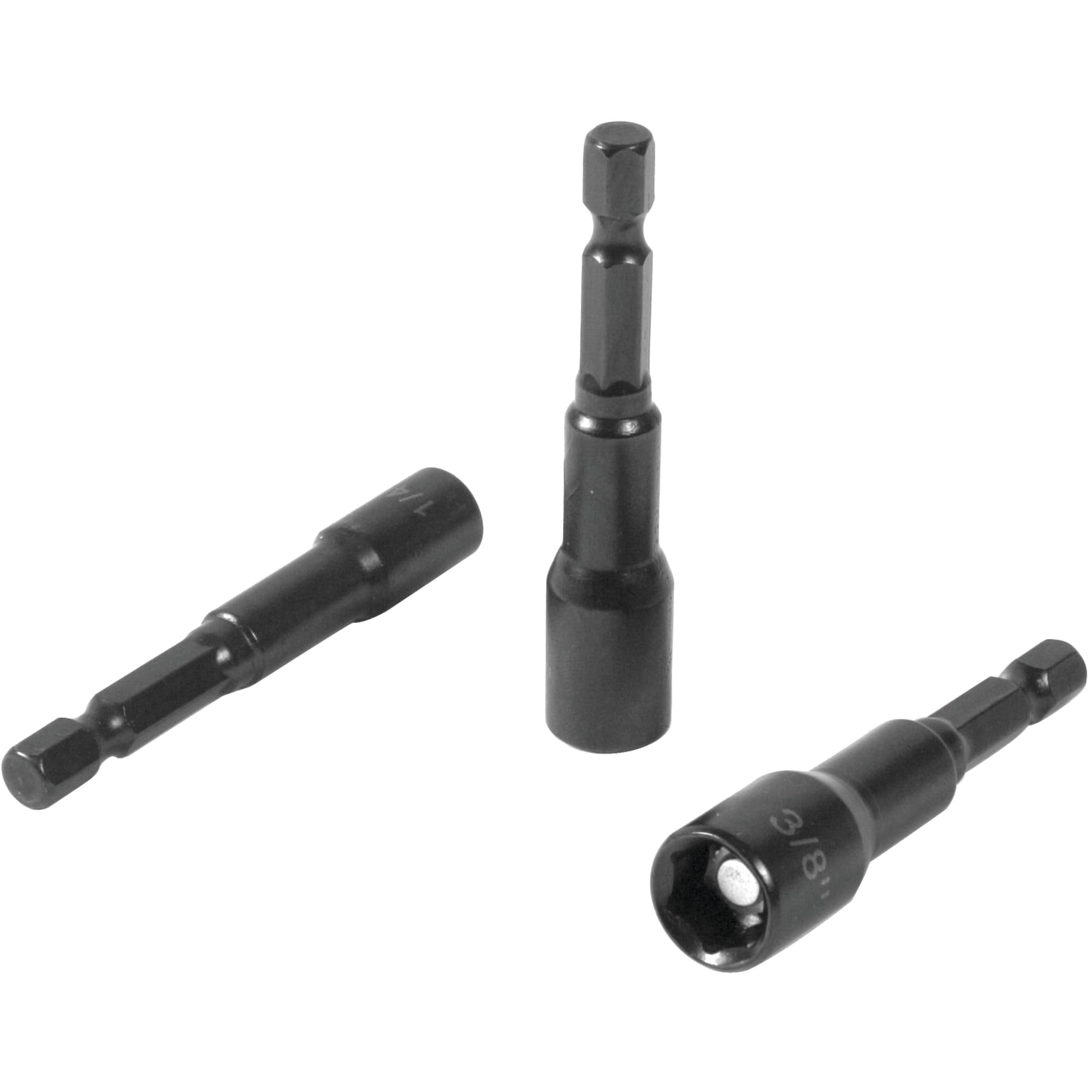 Magnetic Nut Driver Set Performance Tool W9022 with Lobular Drive, 1/4-Inch Quick Release Hex Shank, 3-Piece Set (Sizes: 1/4, 3/8 and 5/16-Inch)