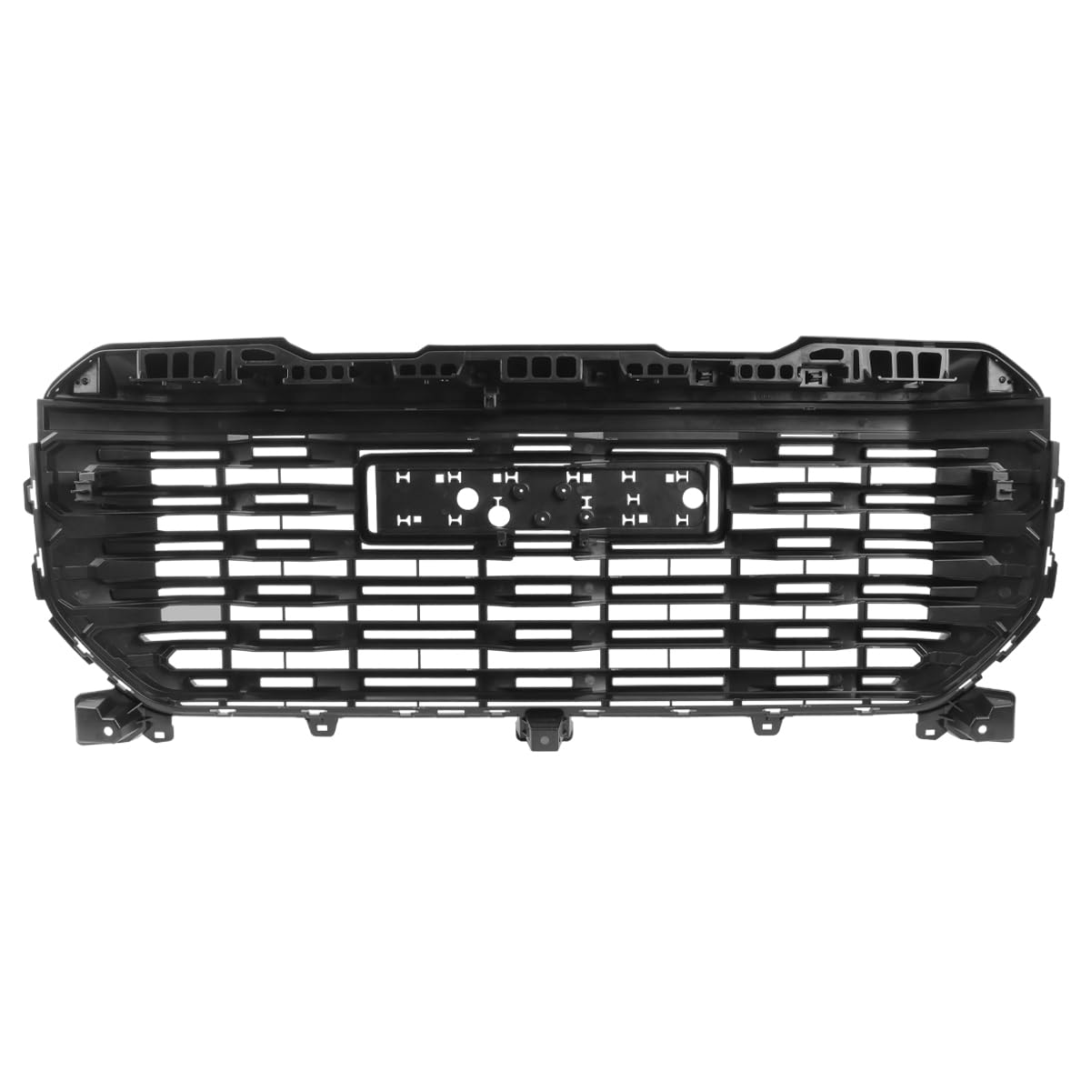 Denali Style Glossy Black Spec-D Tuning Front Bumper Hood Grille Compatible with 2022-2025 GMC Sierra 1500 Pickup