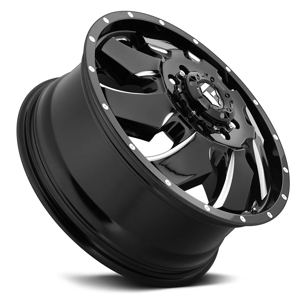 D574 FUEL OFF-ROAD CLEAVER 20X8.25, 8X6.5, 8.76, 105mm GLOSS BLACK MILLED - D57420828D