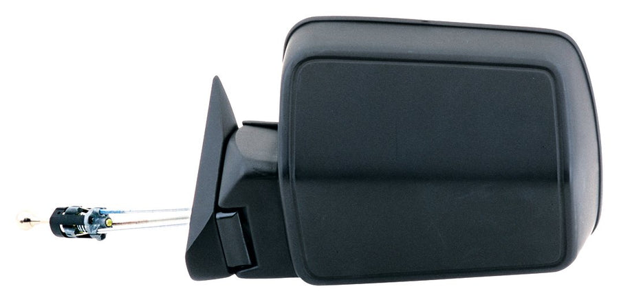 Fit System Driver Side Mirror for Jeep Comanche, Cherokee/Wagoneer, Black, Spring Loaded, Manual Remote -60032C